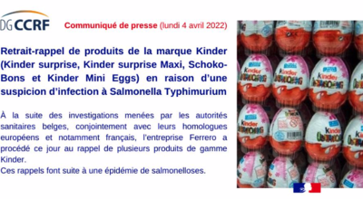 Rappel de chocolat Kinder : au moins 15 cas de salmonellose détectés en France 