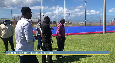 Visite du Morne Vert pour Bruno Nestor Azerot