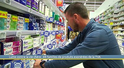 Lutte contre la vie chère : 69 familles de produits exonérées de la TVA