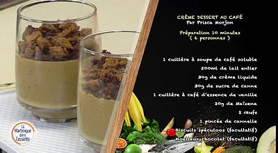 La Martinique dans l'Assiette - Crème dessert au café
