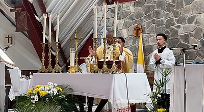 Célébration de l'Ascension à la chappelle de l'Espérance