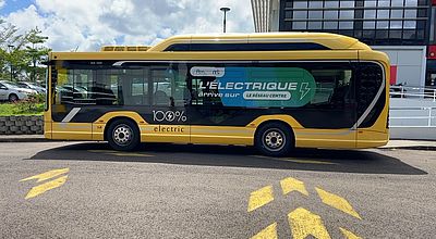 Martinique Transport : un bus 100% électrique à l'essai sur le secteur Centre