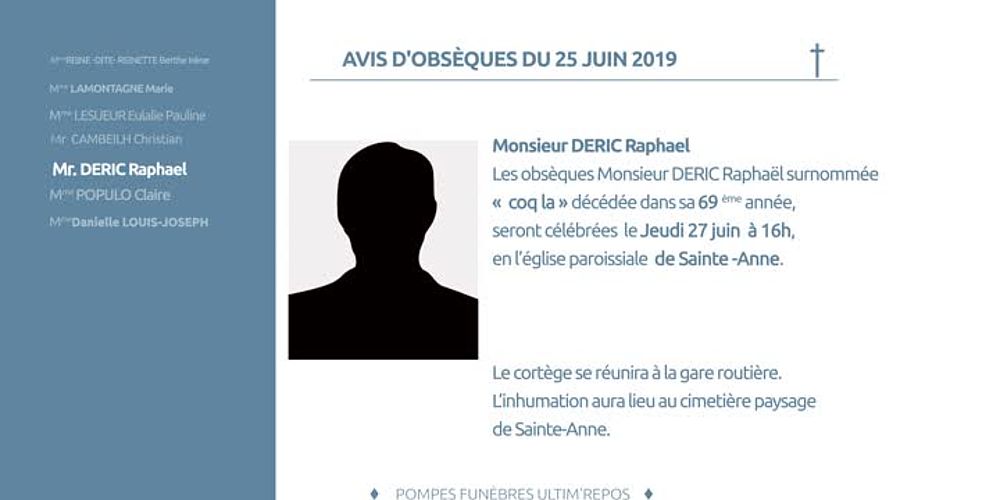 Avis D Obseques 24 Juin 2019