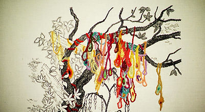 Exposition : les broderies apocalyptiques de Stéphanie et Singeon