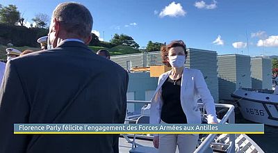 Florence Parly félicite l’engagement des Forces Armées aux Antilles