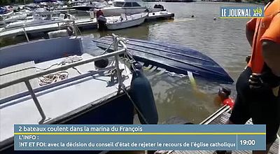 2 bateaux coulent dans la marina du François