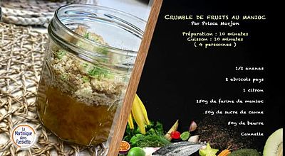 La Martinique dans l'assiette : crumble de fruits au manioc
