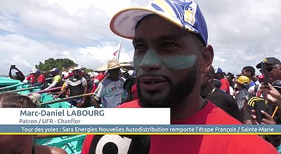 Tour des yoles : Sara Energies Nouvelles - Auto distribution remporte l'étape François / Sainte-Marie