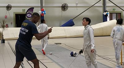 Escrime : entraînement à la pointe, avec le champion Kendrick Jean-Joseph