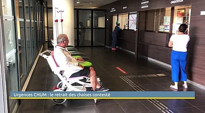 Urgences CHUM : le retrait des sièges contesté