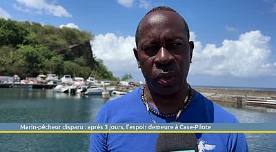 Marin-pêcheur disparu : après 3 jours, l'espoir demeure à Case-Pilote