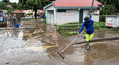 Intempéries : Rivière-Pilote réveillée par la montée des eaux