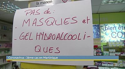 Coronavirus: un 3ème cas en Martinique