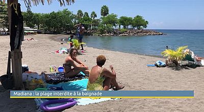 baignade interdite Madiana Plage