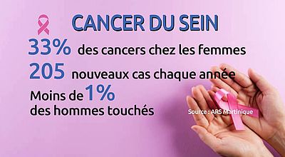 Cancer du sein du sein :  205 nouveaux cas chaque année